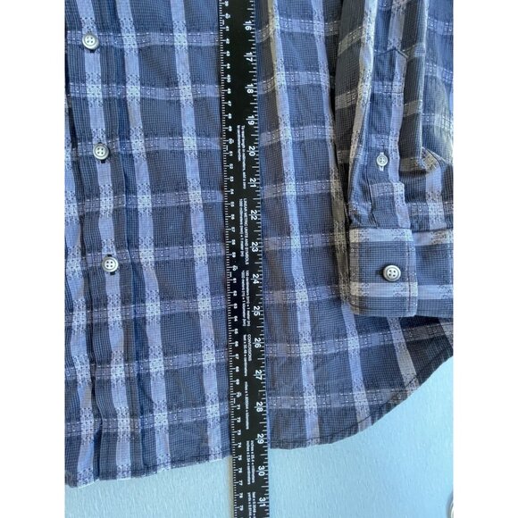 Robert Graham Shirt Men's L Blue Houndstooth  Long Sleeve Button Down Shirt - Picture 12 of 16